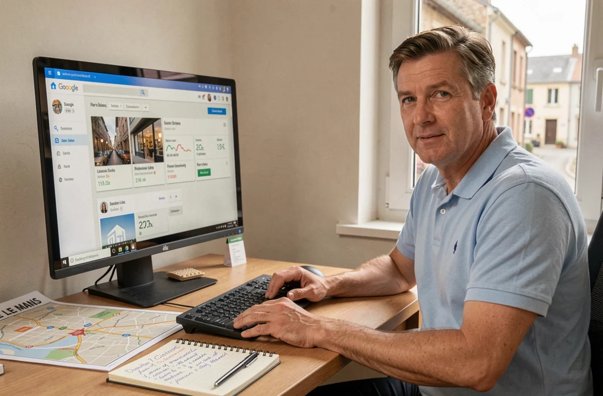 Spécialiste d'Actunum travaillant sur le référencement local et la visibilité Google d'une entreprise sarthoise