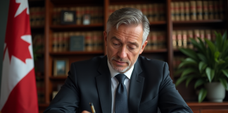 Loi 14 au Québec : définition, application et conséquences légales Avocat québecois en costume examine des documents juridiques