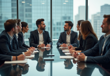 Faut-il engager McKinsey pour votre entreprise : avantages et inconvénients Groupe de professionnels en réunion d'affaires