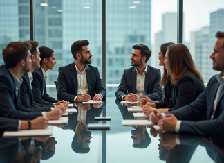 Faut-il engager McKinsey pour votre entreprise : avantages et inconvénients Groupe de professionnels en réunion d'affaires