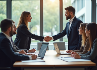 Cabinet d’audit : Comment intégrer un expert ? Nos conseils pratiques à lire ! Réunion dans un bureau moderne avec professionnels en discussion