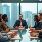 Intégration : les étapes essentielles à suivre pour réussir pleinement Groupe d'adultes divers en réunion de travail moderne