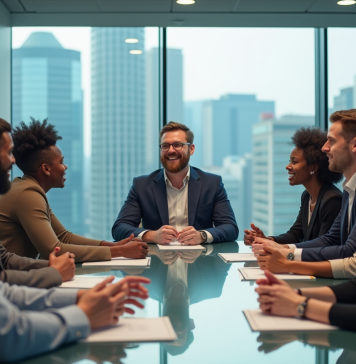 Intégration : les étapes essentielles à suivre pour réussir pleinement Groupe d'adultes divers en réunion de travail moderne